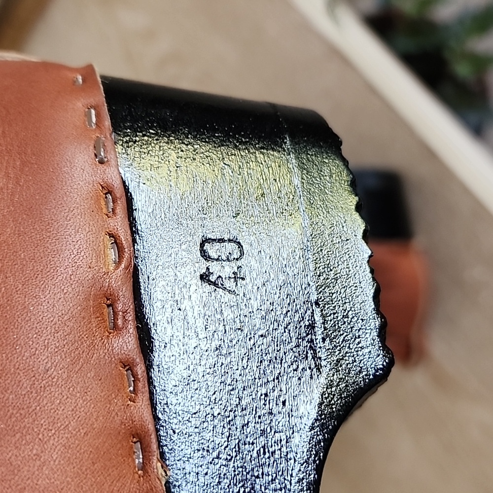 Sven Tan Leather Clog Mules with Ankle Strap - Picture 10 of 12